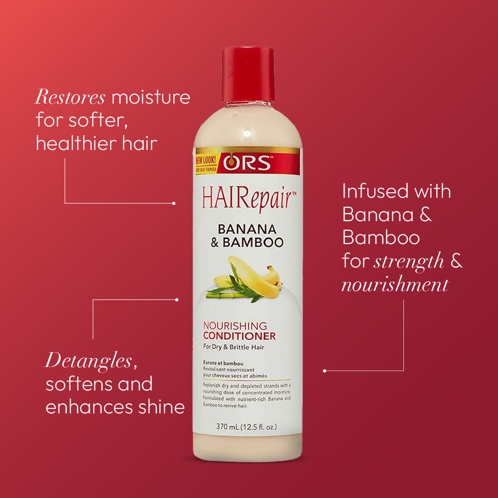 ORS HAIRepair Banana and Bamboo Nourishing Conditioner for Dry and Brittle Hair (12.5 oz)