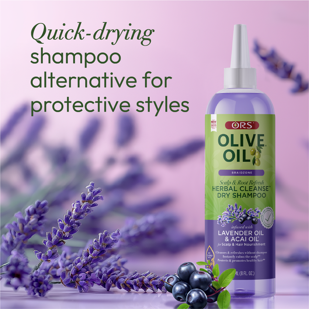 ORS Olive Oil Braidzone Herbal Cleanse Dry Shampoo for Scalp & Hair Nourishment (8.0 oz)