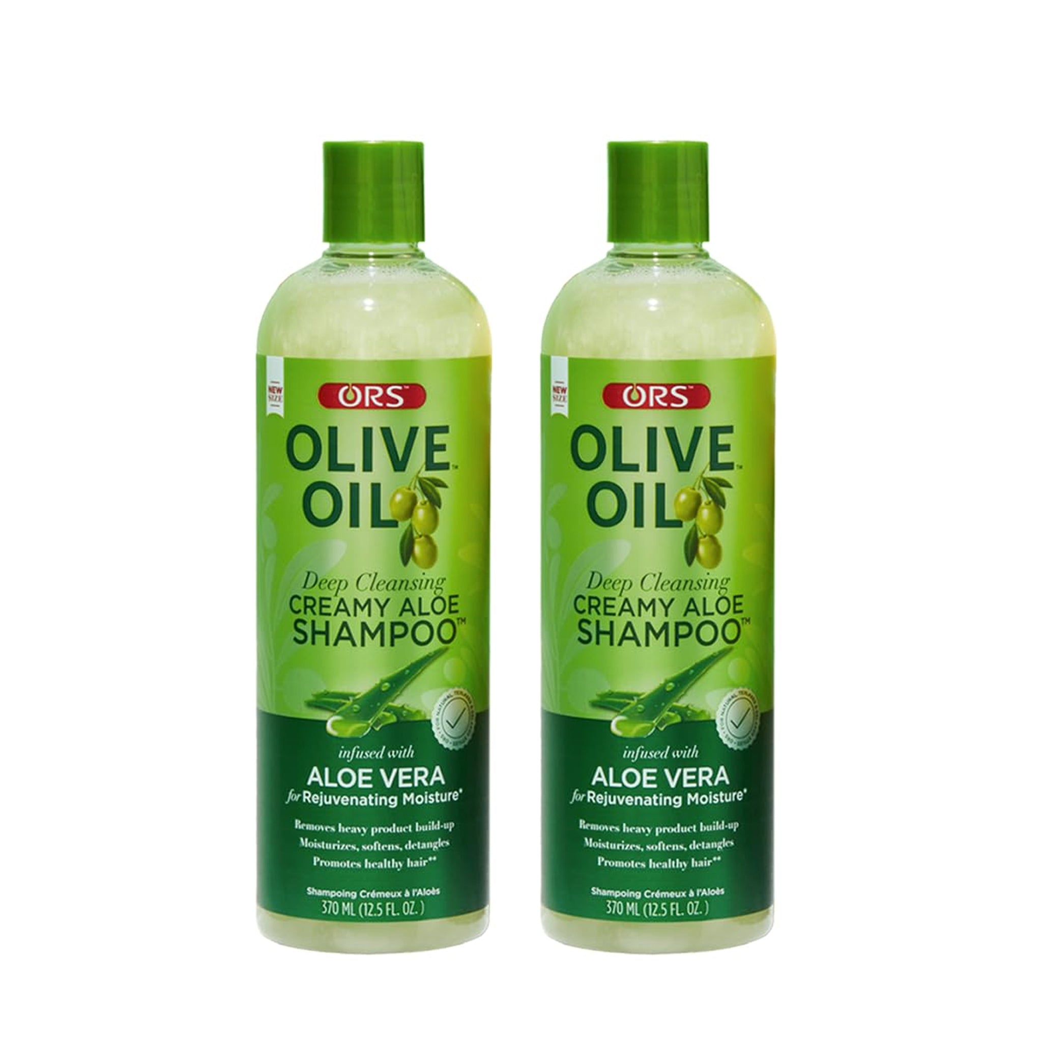ORS Olive Oil Creamy Aloe Shampoo for Rejuvenating Moisture (12.5 oz) 2-Pack