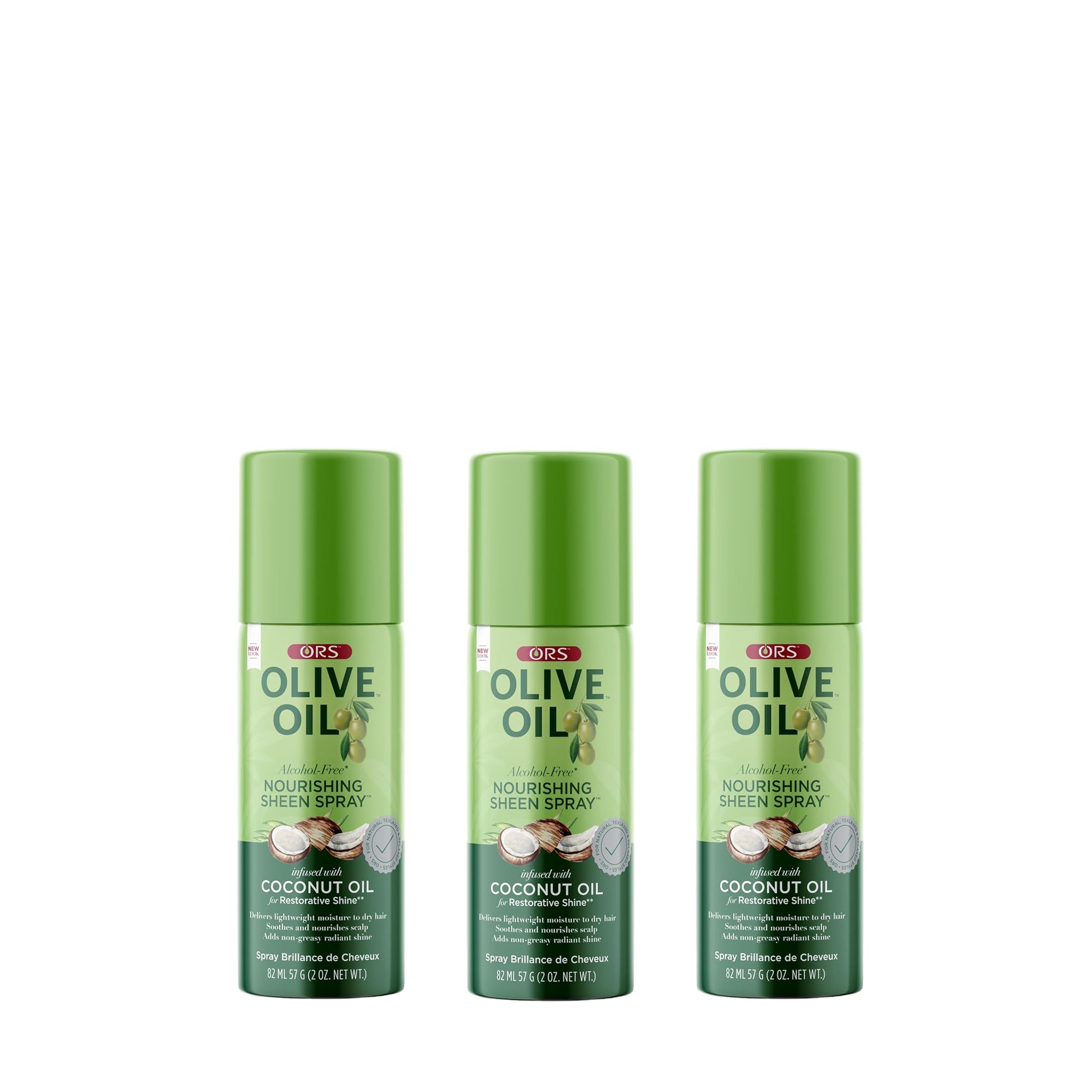 ORS Olive Oil Nourishing Sheen Spray for Restorative Shine (2.0 oz) 3-Pack