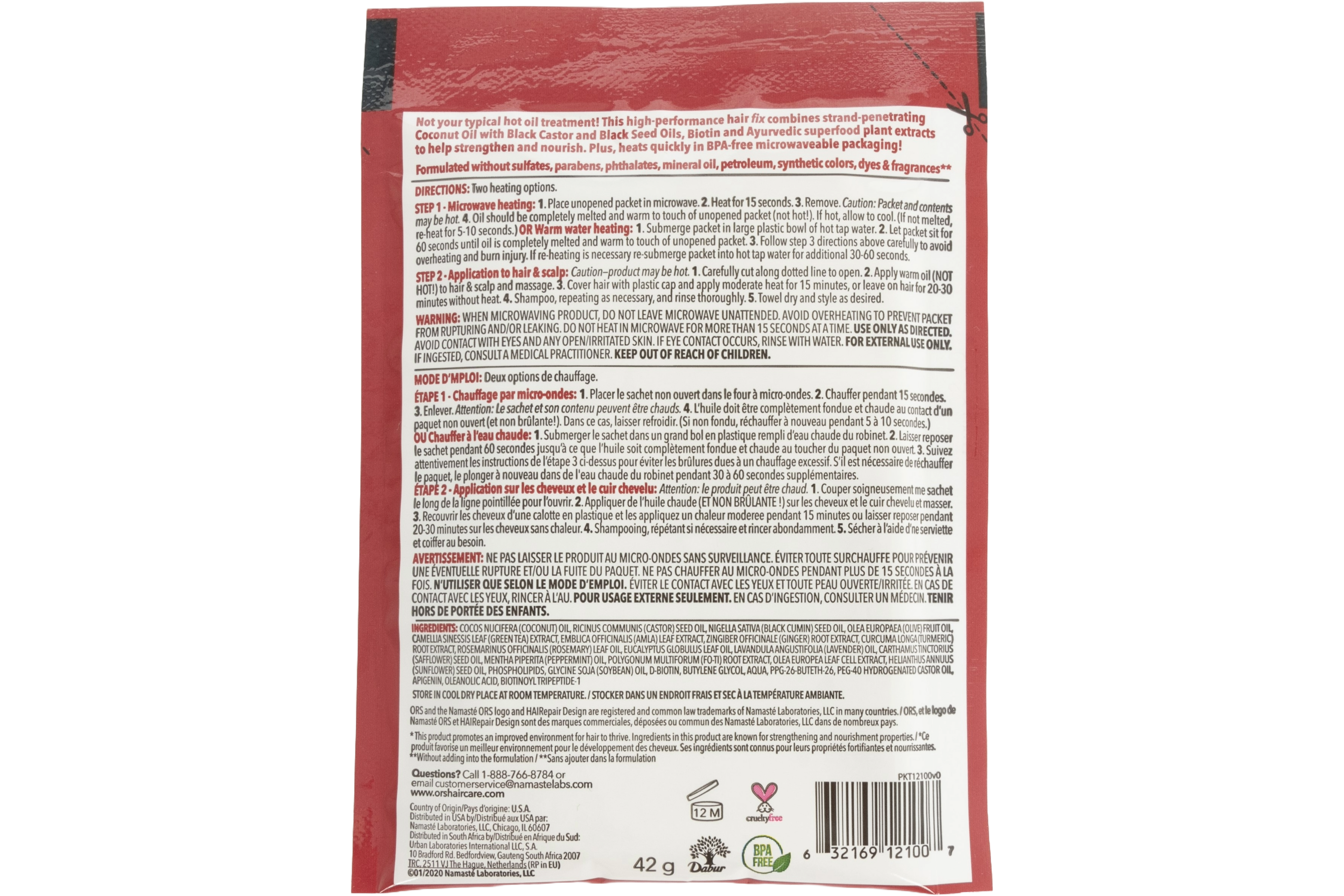 ORS Hairepair Vital Oils Strength + Gro-Booster Hot Oil Treatment (1.5 oz) 12-Pack