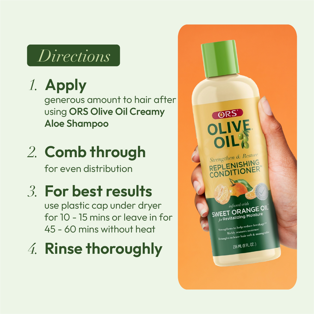 ORS Olive Oil Replenishing Conditioner for Revitalizing Moisture (8.0 oz) 2-Pack
