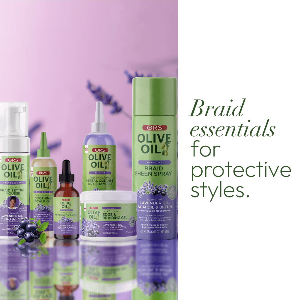 ORS Olive Oil Braidzone Braid Sheen Spray for Hair & Scalp Nourishment (10.0 OZ)