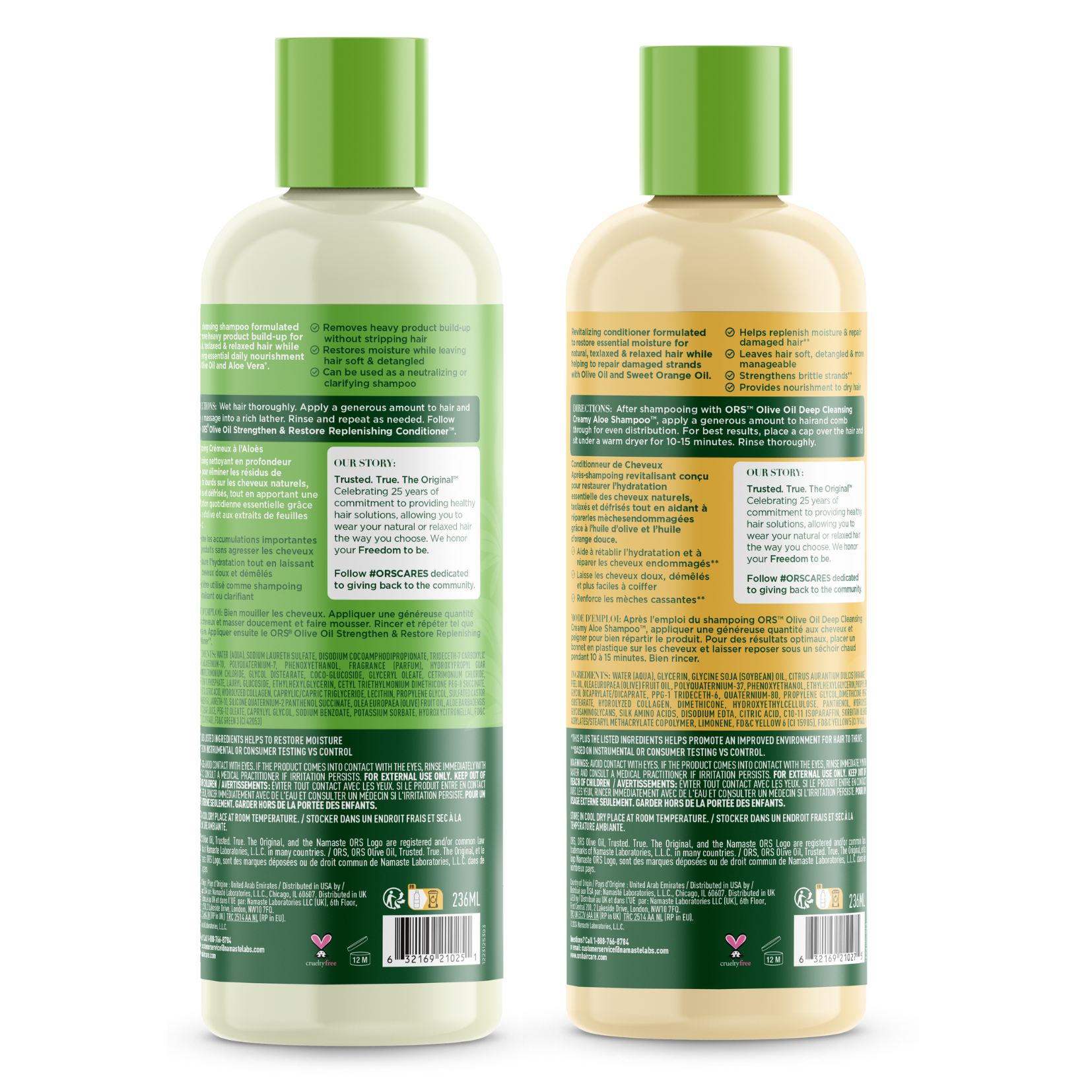 ORS Olive Oil Shampoo & Conditioner for Revitalizing Moisture (8.0 oz) 2-Piece Set