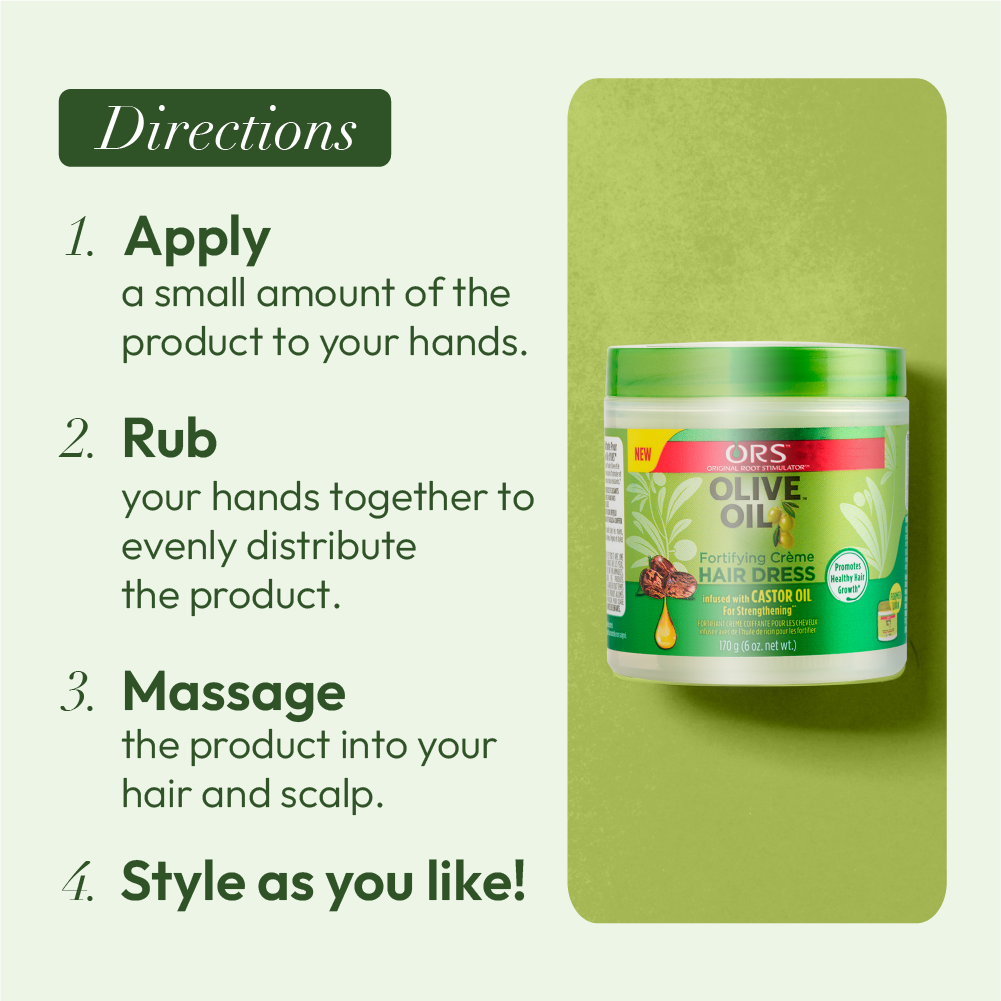 ORS Olive Oil Fortifying Creme Hair Dress for Strengthening (6.0 oz)