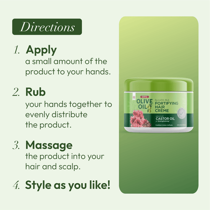 ORS Olive Oil Fortifying Creme Hair Dress for Strengthening (8.0 oz)