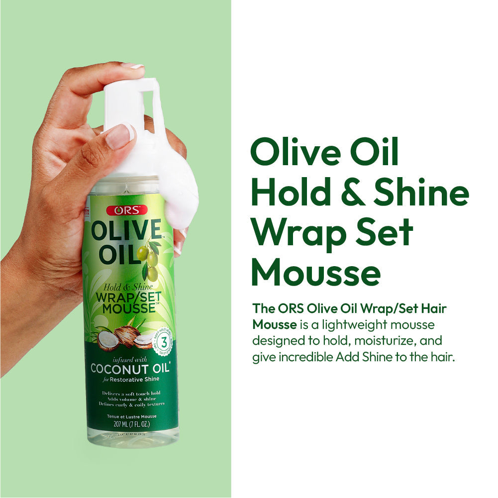 ORS Olive Oil Wrap Set Mousse for Restorative Shine (7.0 oz)