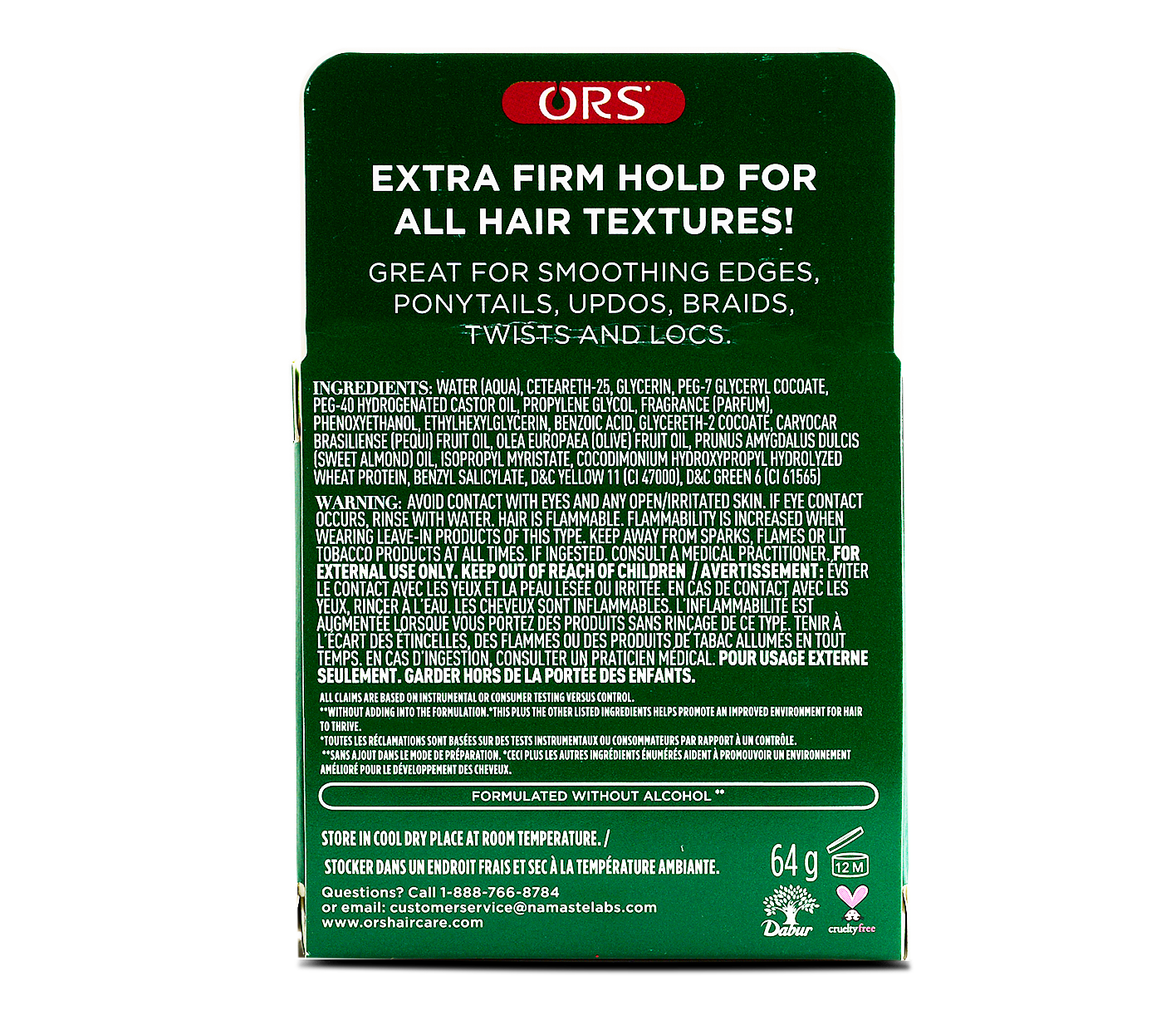 ORS Olive Oil Edge Control Hair Gel for Strengthening (2.2 oz)