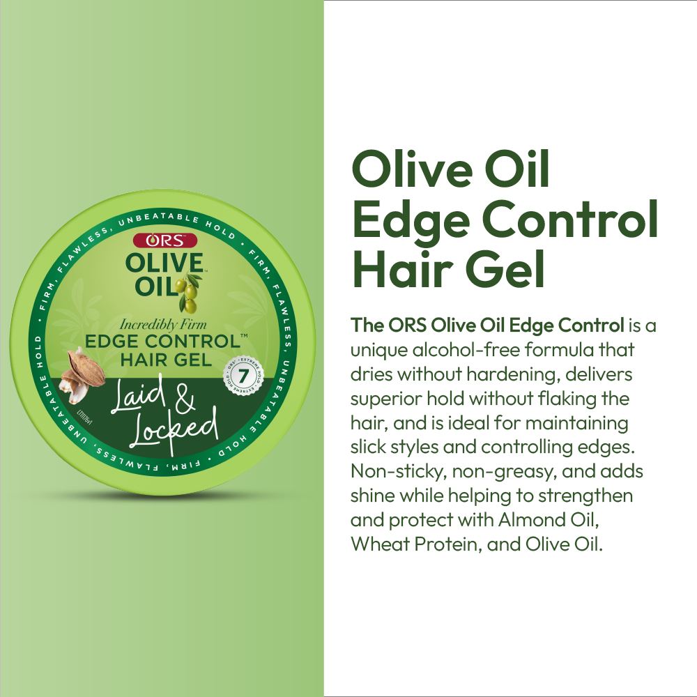 ORS Olive Oil Edge Control Hair Gel for Strengthening (2.2 oz)