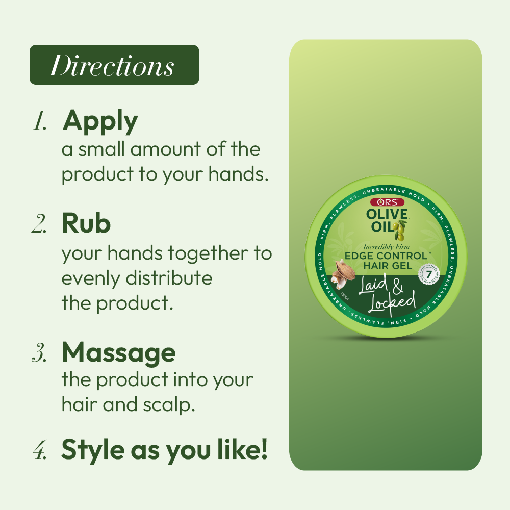 ORS Olive Oil Edge Control Hair Gel for Strengthening (2.2 oz)