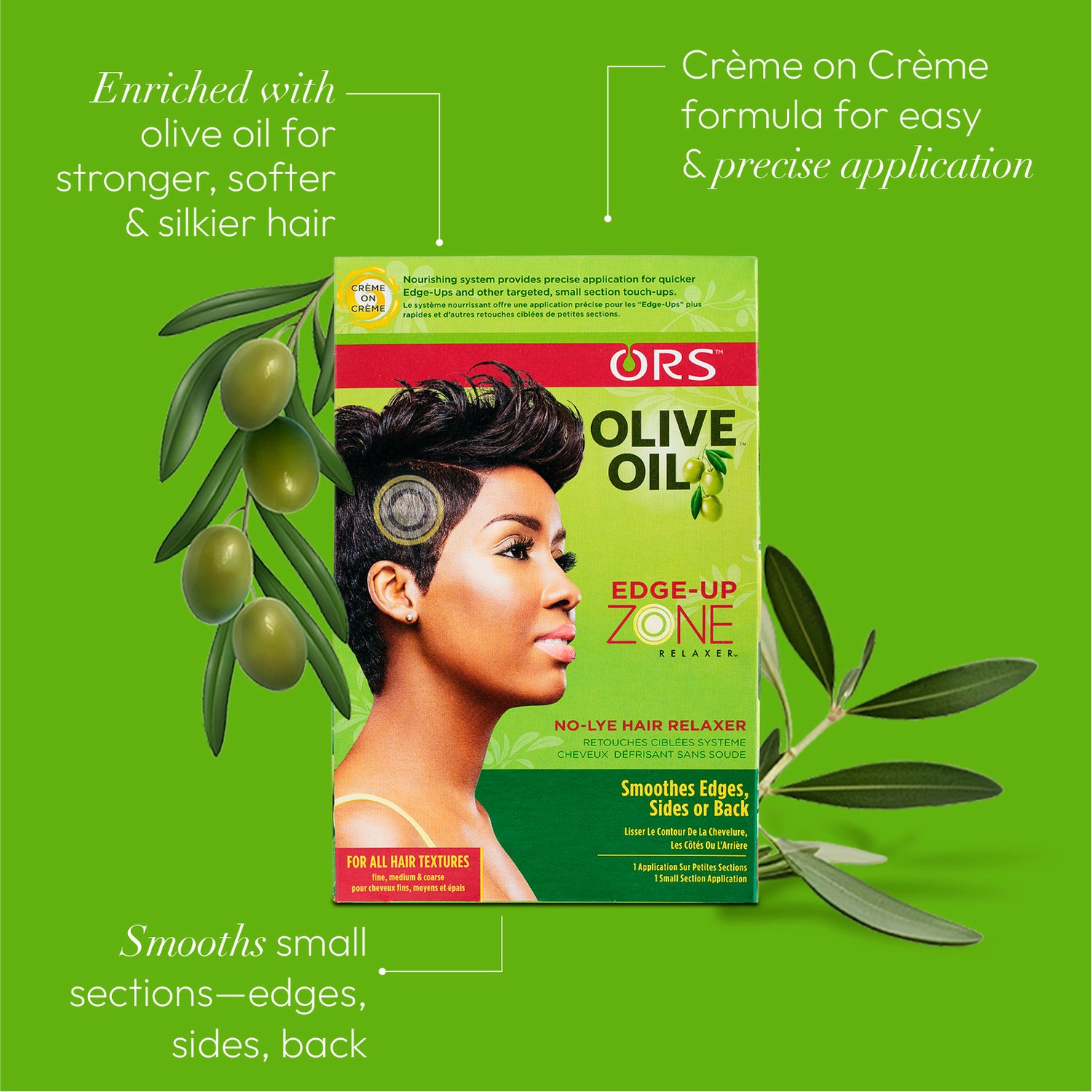ORS Olive Oil Edge-Up Zone No-Lye Hair Relaxer for All Hair Textures