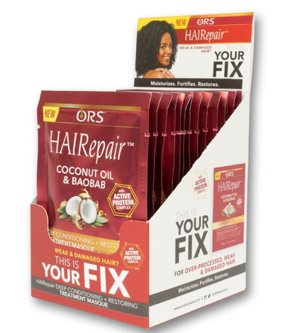 ORS HAIRepair Coconut Oil &amp; Baobab Deep Conditioning + Restoring Treatment Masque (1.75 oz) 12-Pack