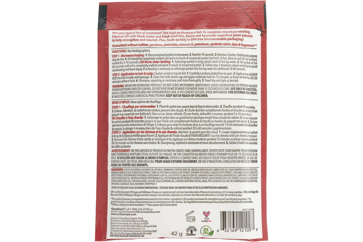 ORS Hairepair Vital Oils Strength + Gro-Booster Hot Oil Treatment (1.5 oz) 12-Pack