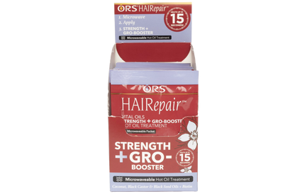 ORS Hairepair Vital Oils Strength + Gro-Booster Hot Oil Treatment (1.5 oz) 12-Pack