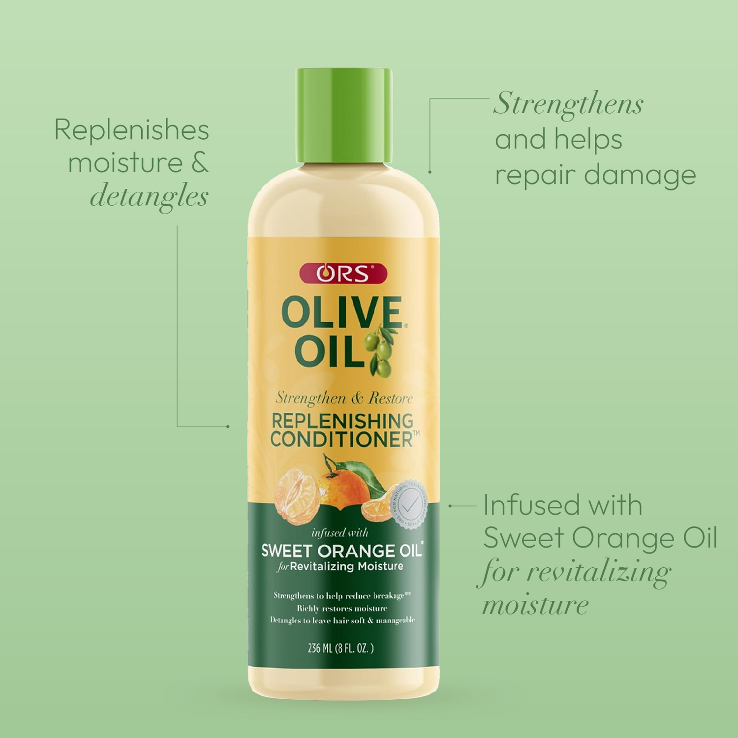 ORS Olive Oil Replenishing Conditioner for Revitalizing Moisture (8.0 oz) 2-Pack