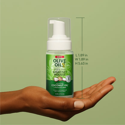 ORS Olive Oil Wrap Set Mousse for Restorative Shine (3.7 oz) 2-Pack