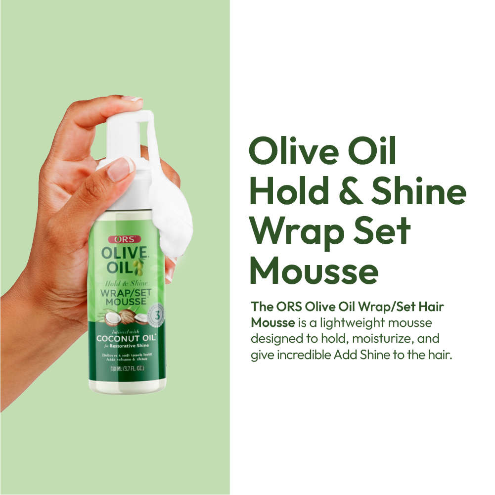 ORS Olive Oil Wrap Set Mousse for Restorative Shine (3.7 oz) 2-Pack
