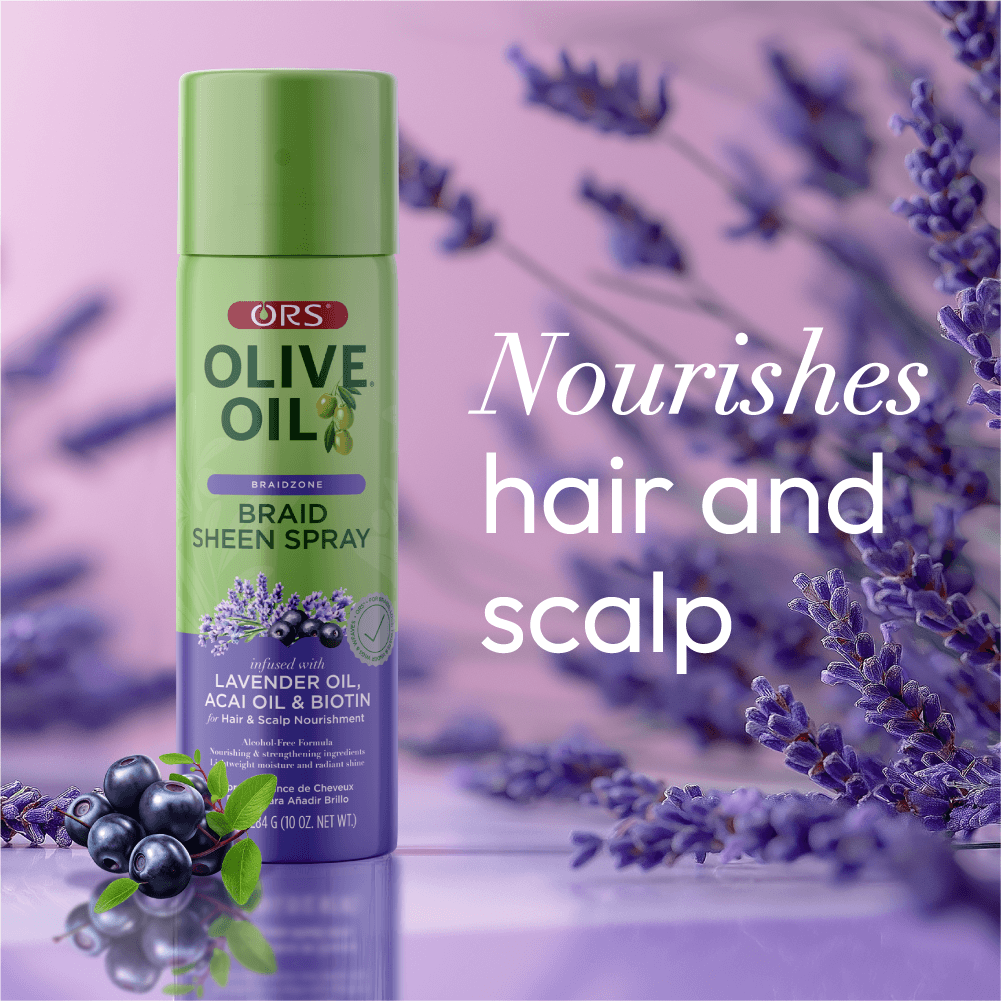 ORS Olive Oil Braidzone Braid Sheen Spray for Hair &amp; Scalp Nourishment (10.0 OZ)