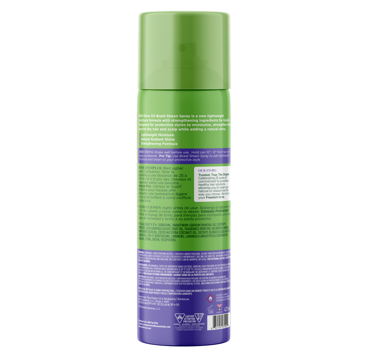 ORS Olive Oil Braidzone Braid Sheen Spray for Hair &amp; Scalp Nourishment (10.0 OZ)