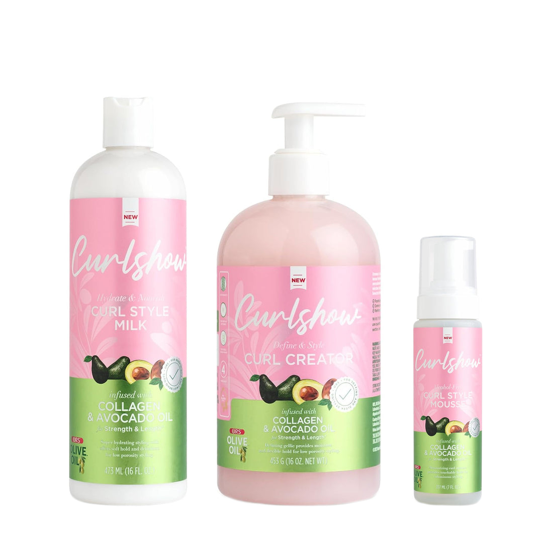 ORS Olive Oil Curlshow Curl Creator, Style Milk &amp; Mousse 3-Piece Set
