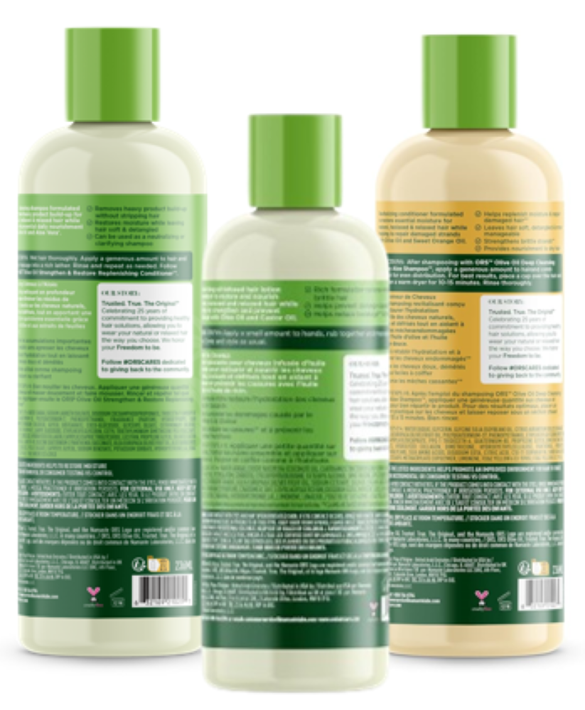 ORS Olive Oil Shampoo, Conditioner &amp; Hair Lotion for Moisture &amp; Strengthening 3-Piece Set